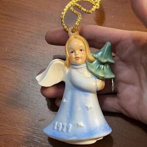 Goebel Angel Ornament with Blue and Green Accents